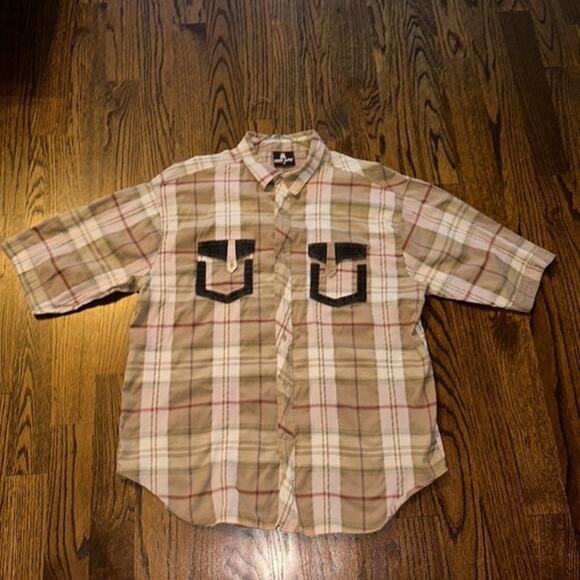Red Ape Other - Red Ape Men’s Multicolor Plaid Short Sleeve Button Front Shirt Size 3X